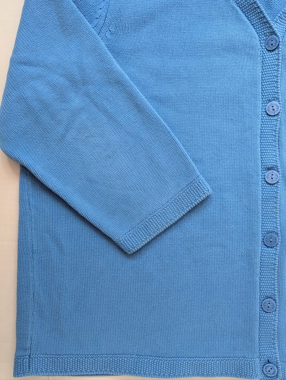 Vintage Cotton Northern Reflection Cornflower Blue Knit Cardigan - Picture 3 of 12